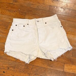 Women's White Denim Shorts